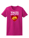 Tacos before Vatos Womens Dark T-Shirt-TooLoud-Hot-Pink-Small-Davson Sales