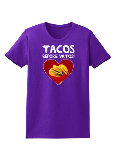 Tacos before Vatos Womens Dark T-Shirt-TooLoud-Purple-X-Small-Davson Sales