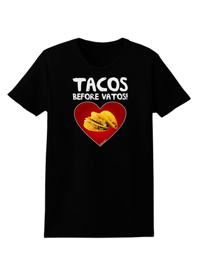 Tacos before Vatos Womens Dark T-Shirt-TooLoud-Black-X-Small-Davson Sales