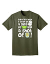 Take Life with a Grain of Salt and a Shot of Tequila Adult Dark T-Shirt by TooLoud-Mens T-Shirt-TooLoud-Military-Green-Small-Davson Sales