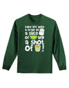 Take Life with a Grain of Salt and a Shot of Tequila Adult Long Sleeve Dark T-Shirt by TooLoud-TooLoud-Dark-Green-Small-Davson Sales