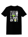 Take Life with a Grain of Salt and a Shot of Tequila Womens Dark T-Shirt by TooLoud-Womens T-Shirt-TooLoud-Black-X-Small-Davson Sales