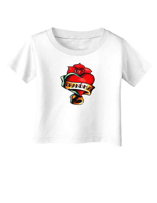 Tattoo Heart Grandma Infant T-Shirt-Infant T-Shirt-TooLoud-White-06-Months-Davson Sales