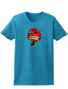 Tattoo Heart Grandma Womens Dark T-Shirt-TooLoud-Turquoise-X-Small-Davson Sales