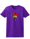 Tattoo Heart Grandma Womens Dark T-Shirt-TooLoud-Purple-X-Small-Davson Sales