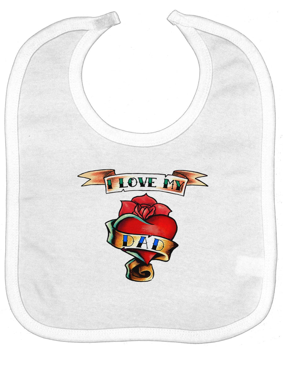 Tattoo Heart I Love My Dad Baby Bib