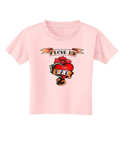 Tattoo Heart I Love My Dad Toddler T-Shirt-Toddler T-Shirt-TooLoud-Light-Pink-2T-Davson Sales