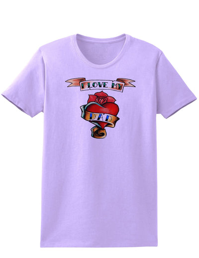 Tattoo Heart I Love My Dad Womens T-Shirt-Womens T-Shirt-TooLoud-Lavender-X-Small-Davson Sales