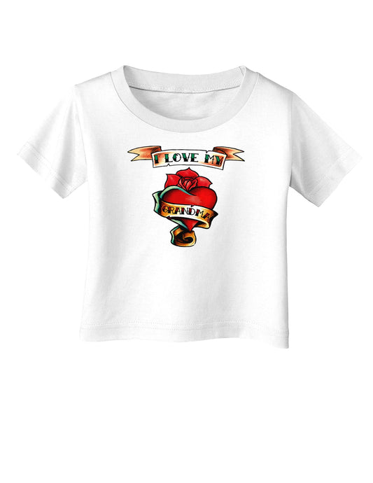 Tattoo Heart I Love My Grandma Infant T-Shirt-Infant T-Shirt-TooLoud-White-06-Months-Davson Sales
