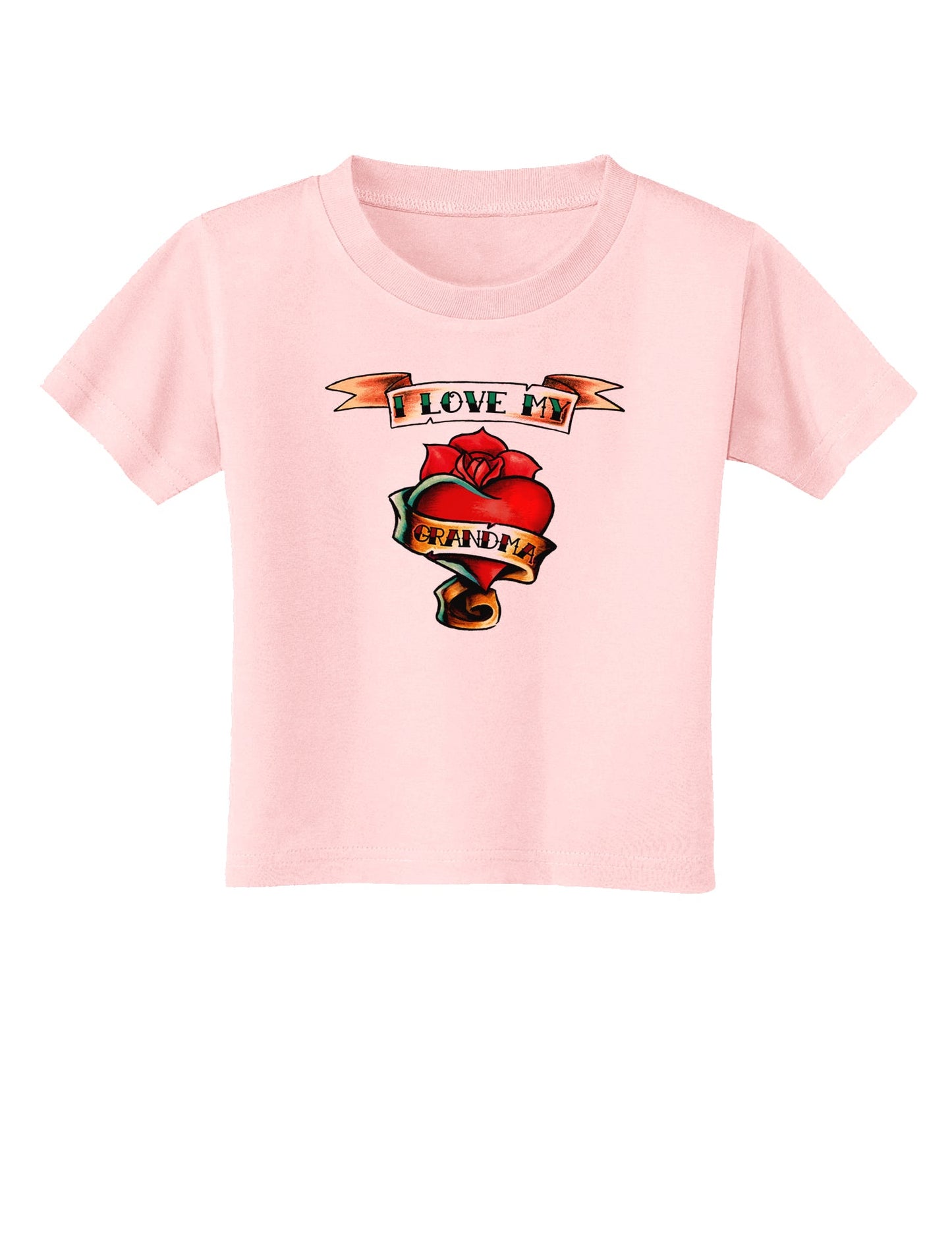 Tattoo Heart I Love My Grandma Toddler T-Shirt-Toddler T-Shirt-TooLoud-Light-Pink-2T-Davson Sales