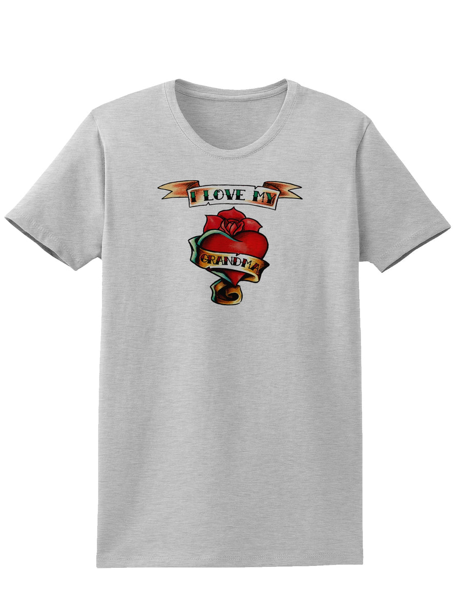 Tattoo Heart I Love My Grandma Womens T-Shirt-Womens T-Shirt-TooLoud-White-X-Small-Davson Sales