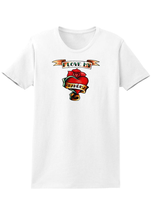 Tattoo Heart I Love My Grandma Womens T-Shirt-Womens T-Shirt-TooLoud-White-X-Small-Davson Sales