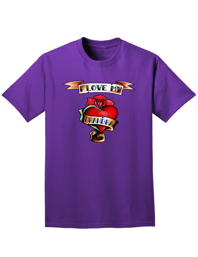 Tattoo Heart I Love My Grandpa Adult Dark T-Shirt-Mens T-Shirt-TooLoud-Purple-Small-Davson Sales