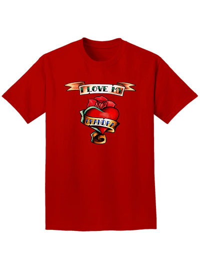 Tattoo Heart I Love My Grandpa Adult Dark T-Shirt-Mens T-Shirt-TooLoud-Red-Small-Davson Sales