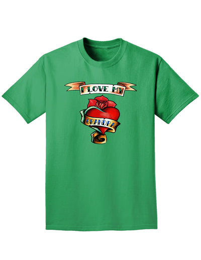 Tattoo Heart I Love My Grandpa Adult Dark T-Shirt-Mens T-Shirt-TooLoud-Kelly-Green-Small-Davson Sales