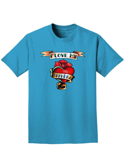 Tattoo Heart I Love My Grandpa Adult Dark T-Shirt-Mens T-Shirt-TooLoud-Turquoise-Small-Davson Sales