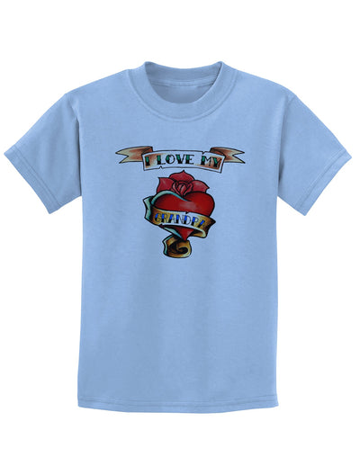 Tattoo Heart I Love My Grandpa Childrens T-Shirt-Childrens T-Shirt-TooLoud-Light-Blue-X-Small-Davson Sales