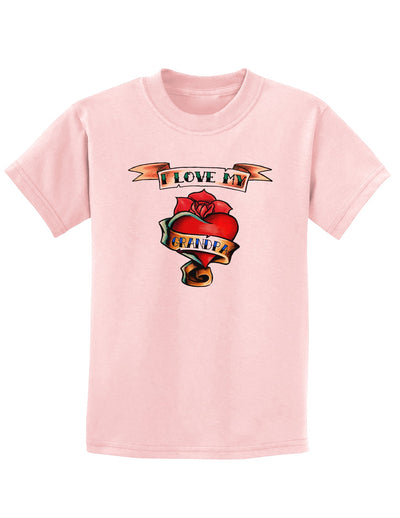 Tattoo Heart I Love My Grandpa Childrens T-Shirt-Childrens T-Shirt-TooLoud-PalePink-X-Small-Davson Sales