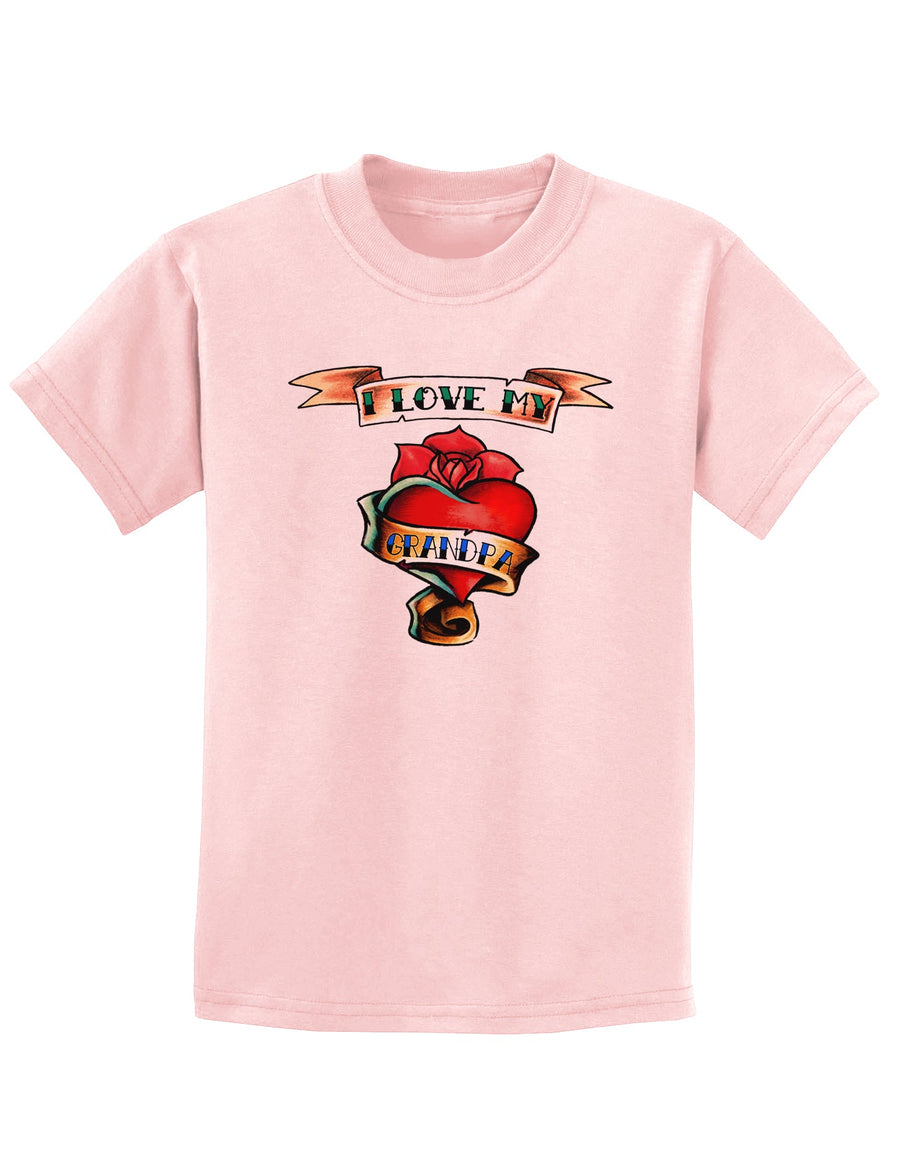 Tattoo Heart I Love My Grandpa Childrens T-Shirt-Childrens T-Shirt-TooLoud-White-X-Small-Davson Sales