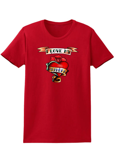 Tattoo Heart I Love My Grandpa Womens Dark T-Shirt-TooLoud-Red-X-Small-Davson Sales