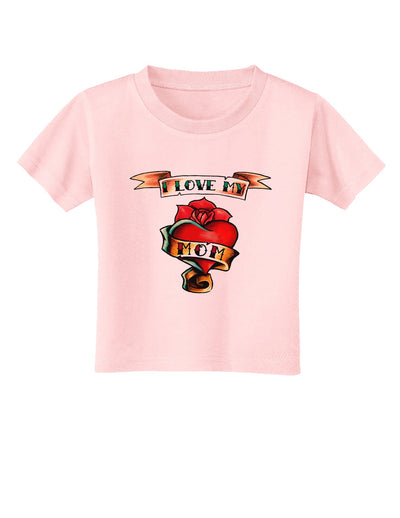 Tattoo Heart I Love My Mom Toddler T-Shirt-Toddler T-Shirt-TooLoud-Light-Pink-2T-Davson Sales