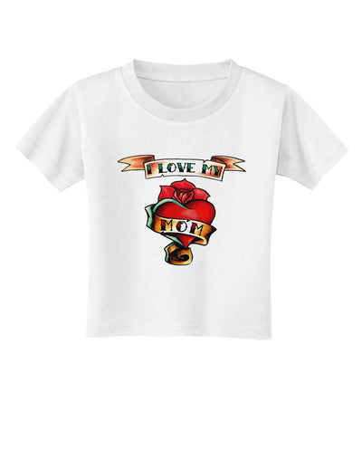 Tattoo Heart I Love My Mom Toddler T-Shirt-Toddler T-Shirt-TooLoud-White-2T-Davson Sales