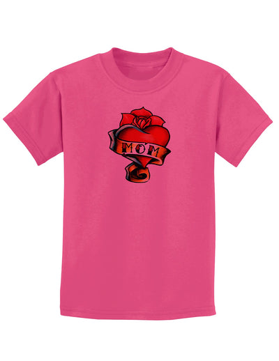 Tattoo Heart Mom Childrens T-Shirt-Childrens T-Shirt-TooLoud-Sangria-X-Small-Davson Sales