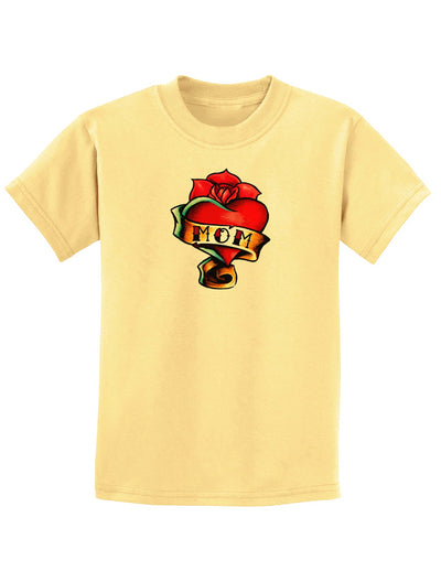 Tattoo Heart Mom Childrens T-Shirt-Childrens T-Shirt-TooLoud-Daffodil-Yellow-X-Small-Davson Sales