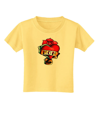 Tattoo Heart Mom Toddler T-Shirt-Toddler T-Shirt-TooLoud-Daffodil-Yellow-2T-Davson Sales