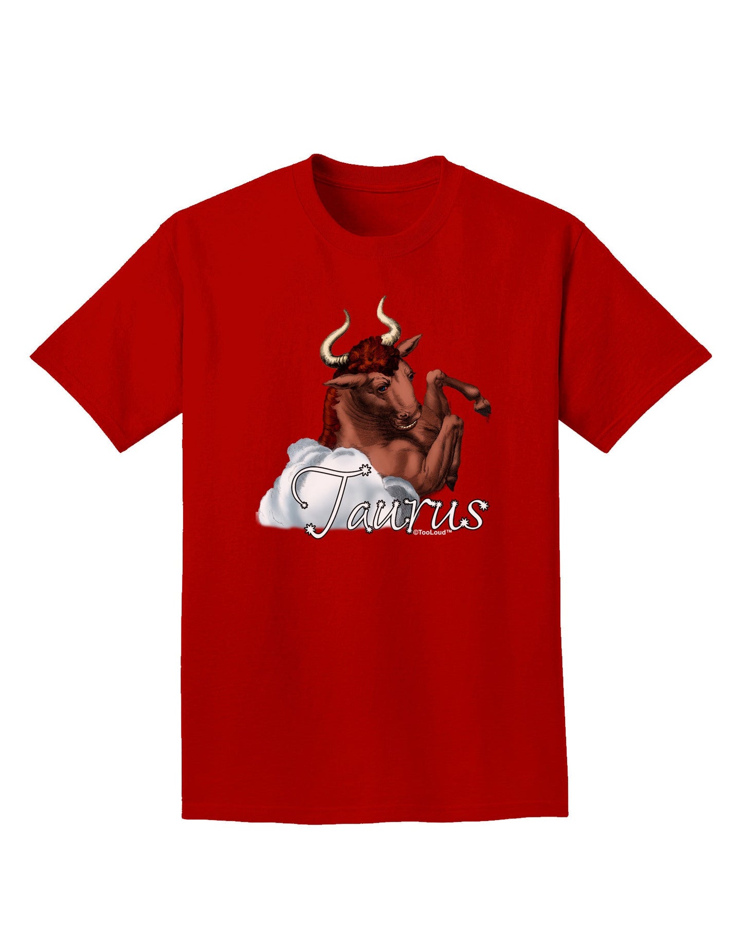 Taurus Color Illustration Adult Dark T-Shirt-Mens T-Shirt-TooLoud-Red-Small-Davson Sales