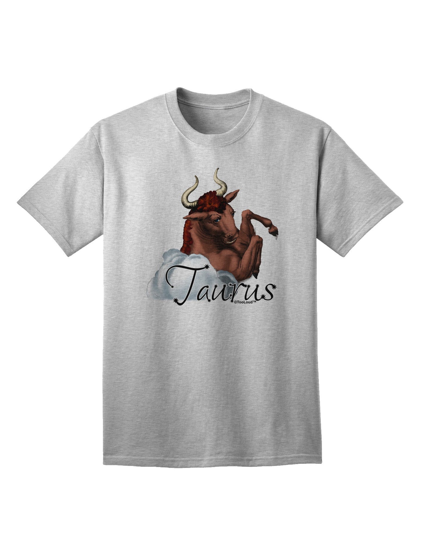Taurus Color Illustration Adult T-Shirt-Mens T-Shirt-TooLoud-AshGray-Small-Davson Sales