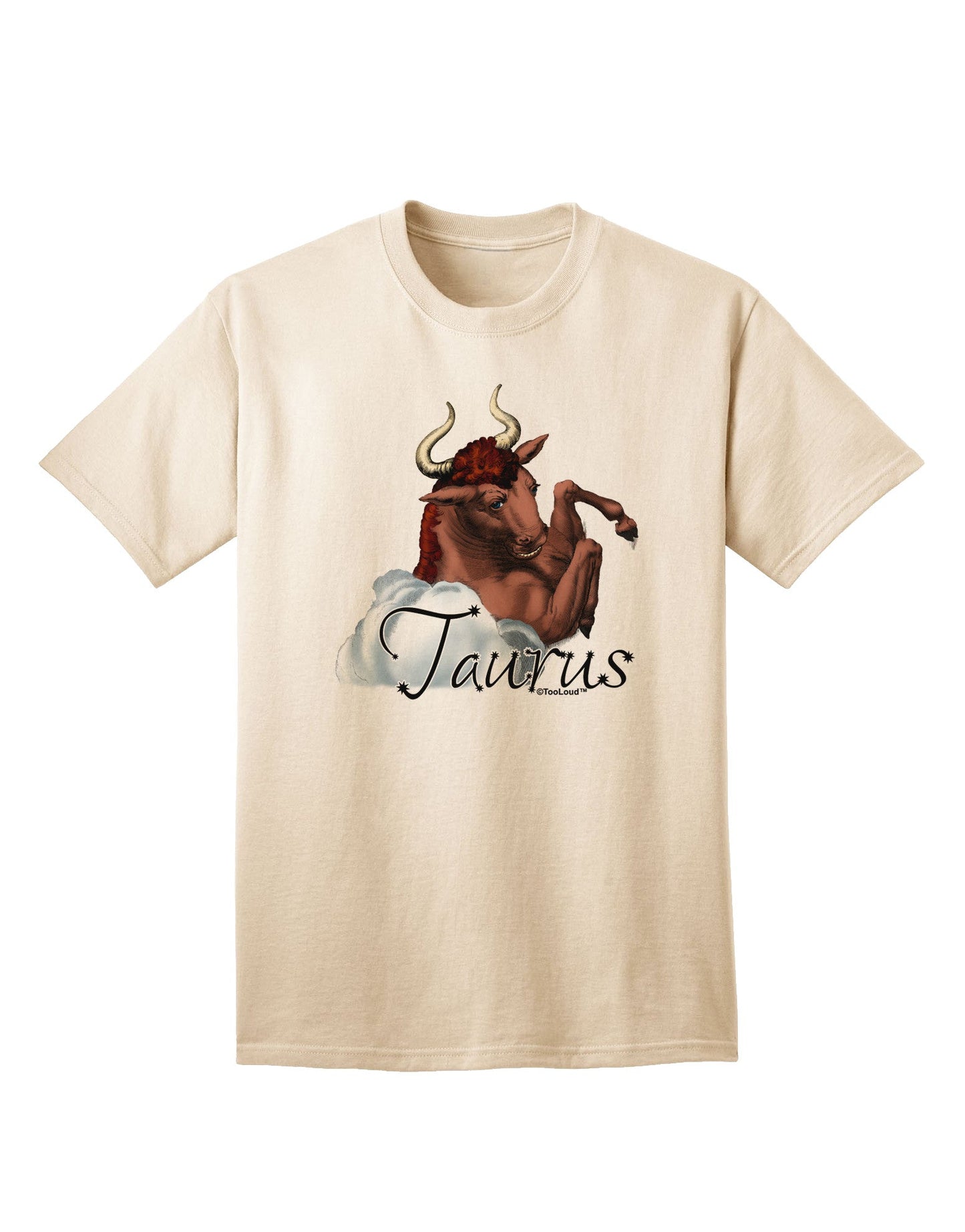 Taurus Color Illustration Adult T-Shirt-Mens T-Shirt-TooLoud-Natural-Small-Davson Sales
