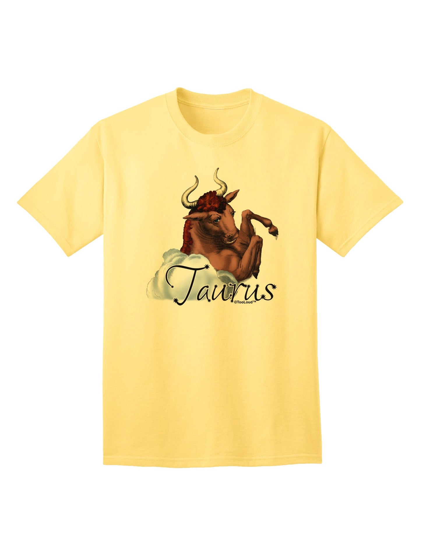 Taurus Color Illustration Adult T-Shirt-Mens T-Shirt-TooLoud-Yellow-Small-Davson Sales