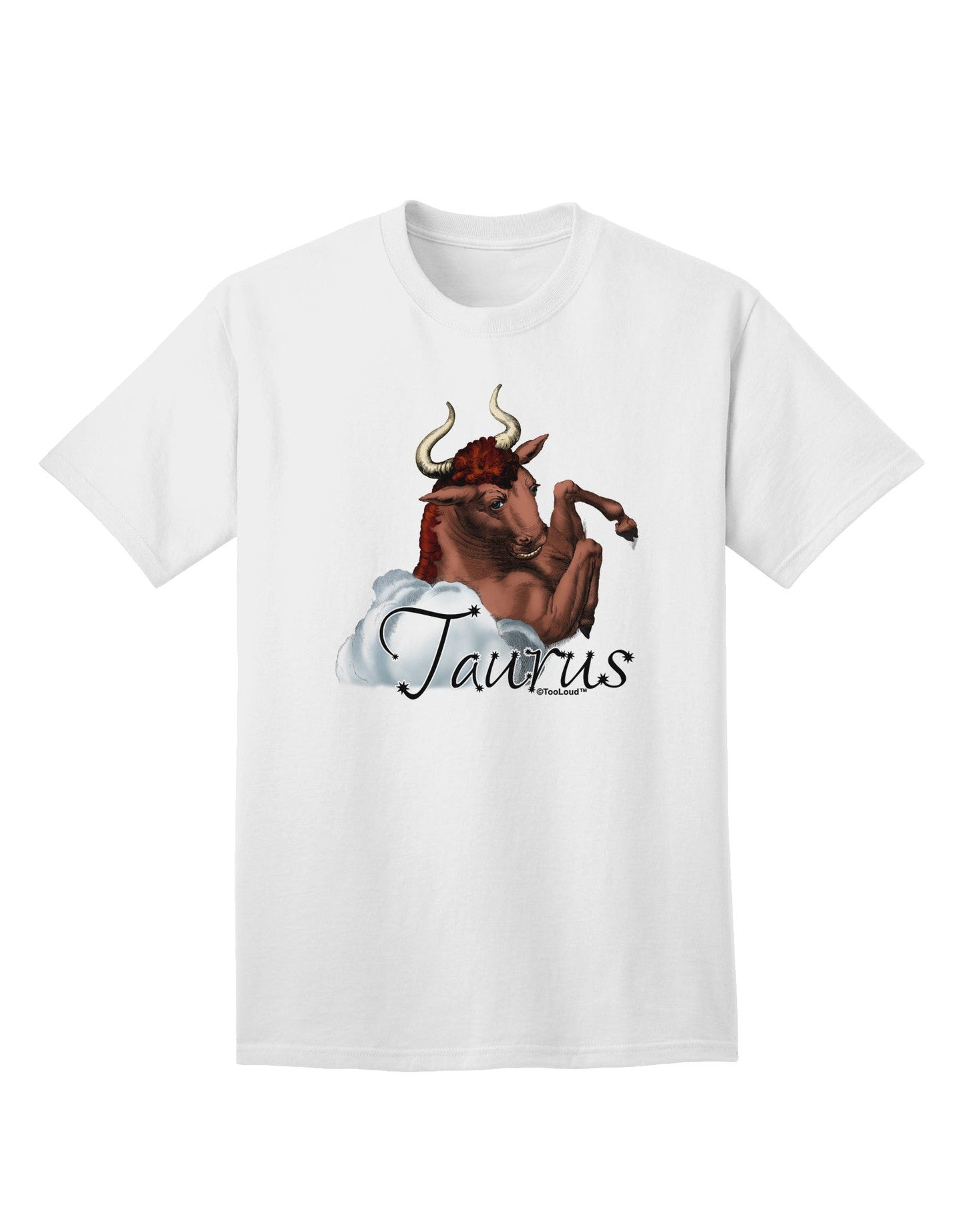 Taurus Color Illustration Adult T-Shirt-Mens T-Shirt-TooLoud-White-Small-Davson Sales