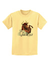 Taurus Color Illustration Childrens T-Shirt-Childrens T-Shirt-TooLoud-Daffodil-Yellow-X-Small-Davson Sales