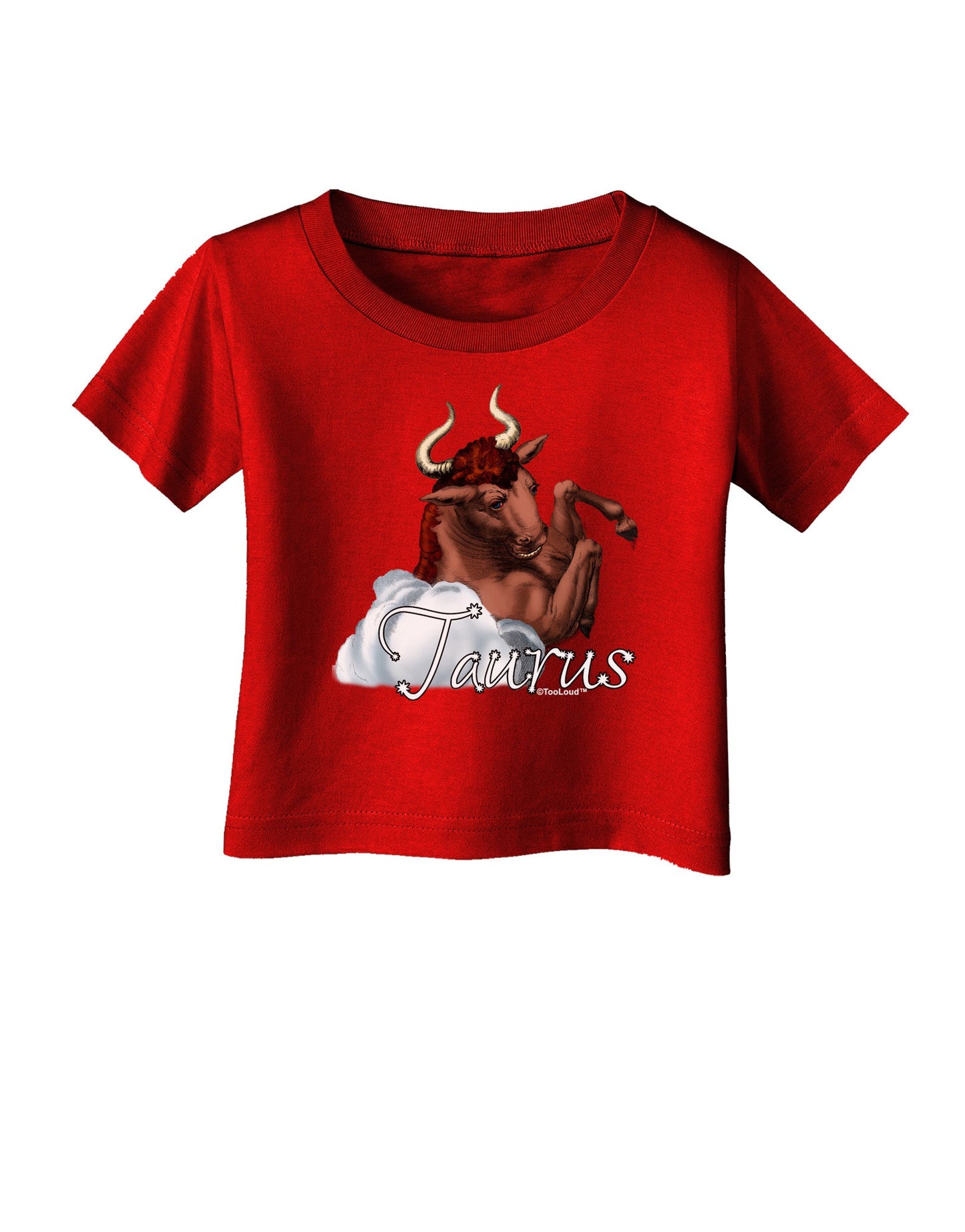 Taurus Color Illustration Infant T-Shirt Dark-Infant T-Shirt-TooLoud-Red-06-Months-Davson Sales
