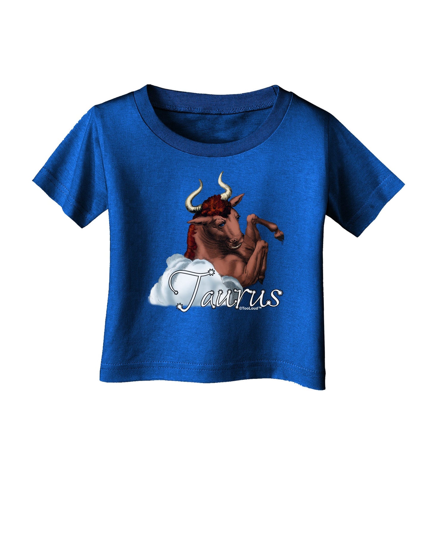 Taurus Color Illustration Infant T-Shirt Dark-Infant T-Shirt-TooLoud-Royal-Blue-06-Months-Davson Sales