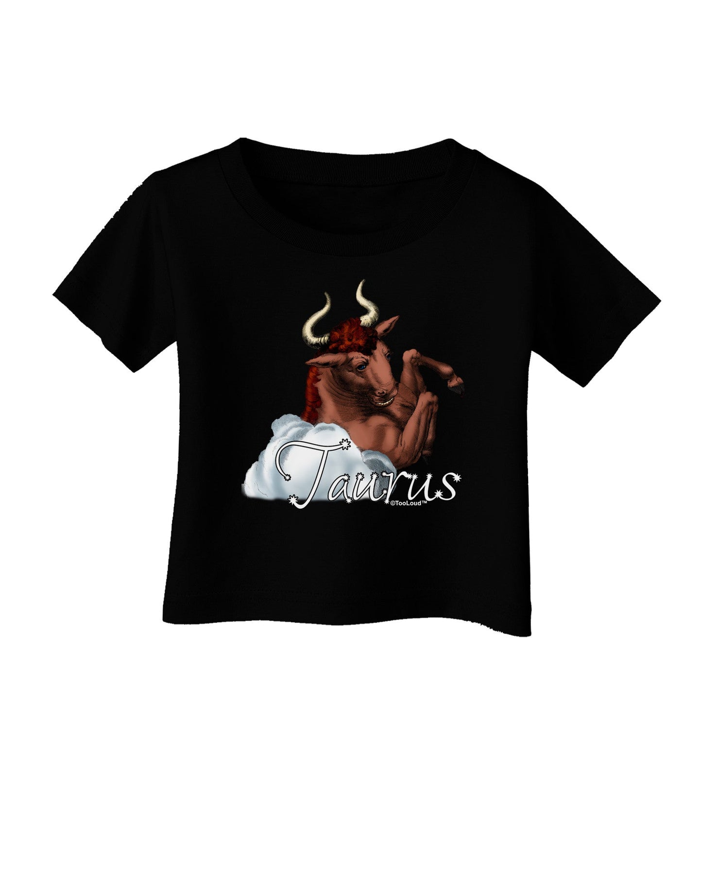 Taurus Color Illustration Infant T-Shirt Dark-Infant T-Shirt-TooLoud-Black-06-Months-Davson Sales