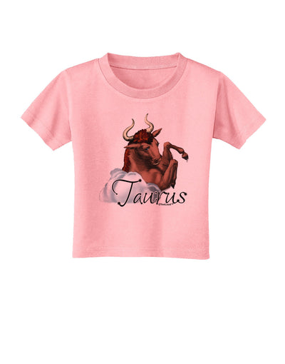 Taurus Color Illustration Toddler T-Shirt-Toddler T-Shirt-TooLoud-Candy-Pink-2T-Davson Sales