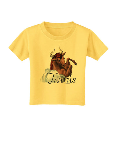 Taurus Color Illustration Toddler T-Shirt-Toddler T-Shirt-TooLoud-Yellow-2T-Davson Sales