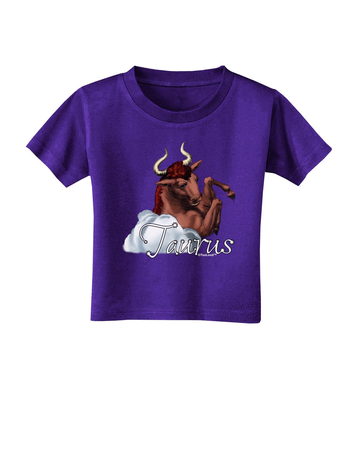 Taurus Color Illustration Toddler T-Shirt Dark-Toddler T-Shirt-TooLoud-Purple-2T-Davson Sales