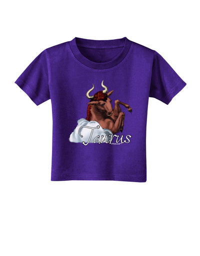 Taurus Color Illustration Toddler T-Shirt Dark-Toddler T-Shirt-TooLoud-Purple-2T-Davson Sales