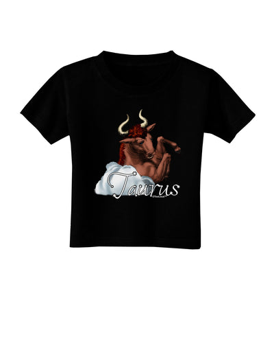 Taurus Color Illustration Toddler T-Shirt Dark-Toddler T-Shirt-TooLoud-Black-2T-Davson Sales