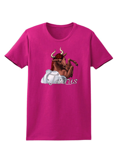 Taurus Color Illustration Womens Dark T-Shirt-TooLoud-Hot-Pink-Small-Davson Sales