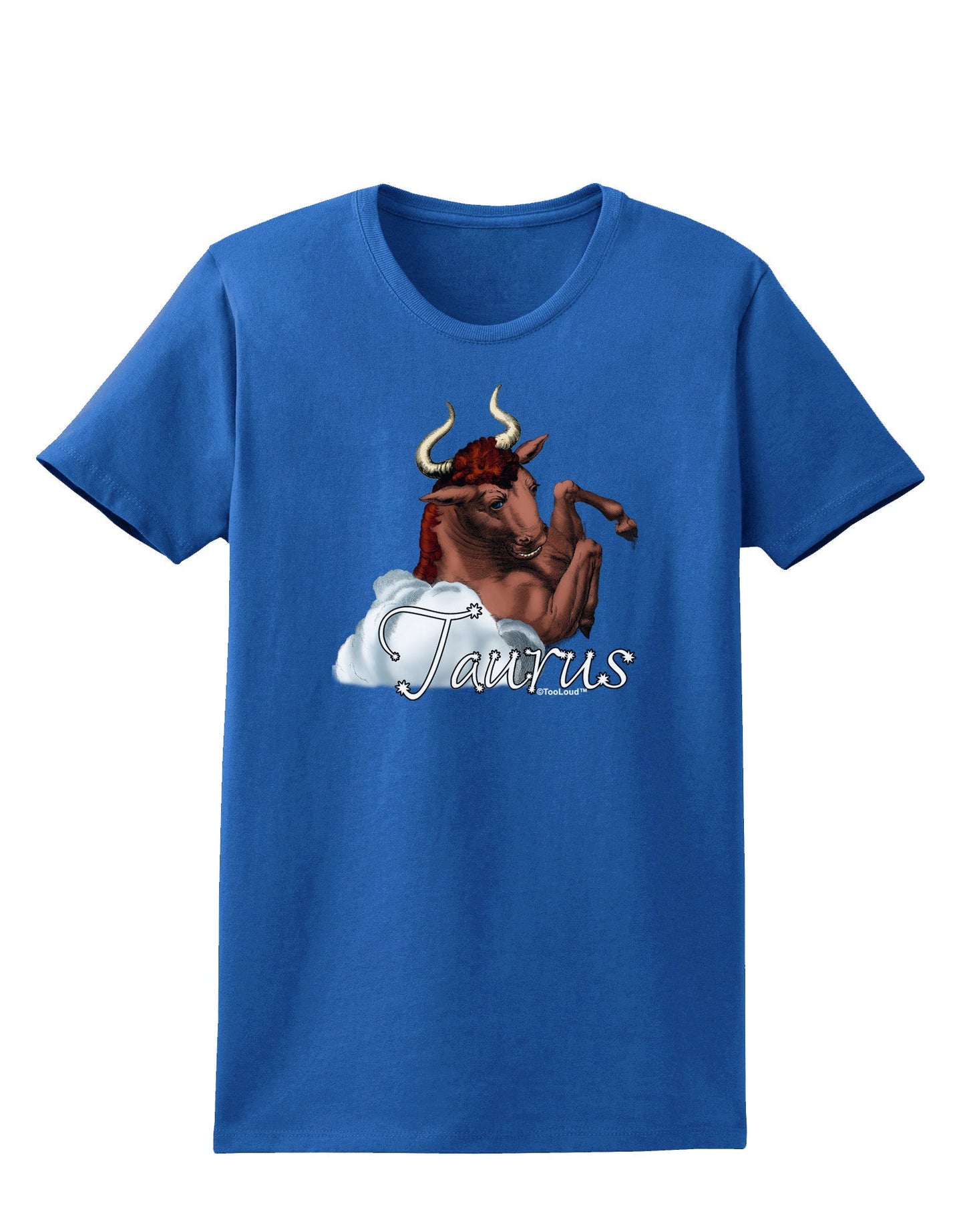 Taurus Color Illustration Womens Dark T-Shirt-TooLoud-Royal-Blue-X-Small-Davson Sales