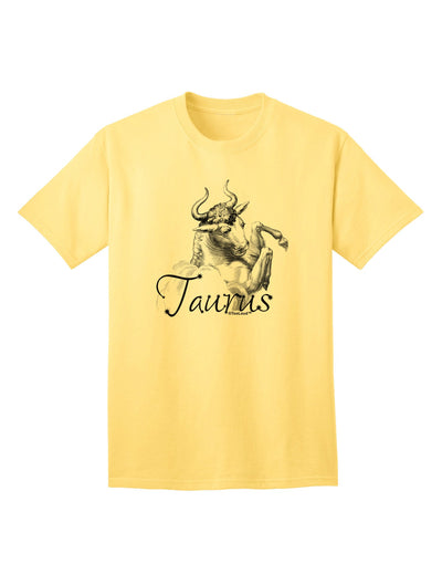 Taurus Illustration Adult T-Shirt-Mens T-Shirt-TooLoud-Yellow-Small-Davson Sales