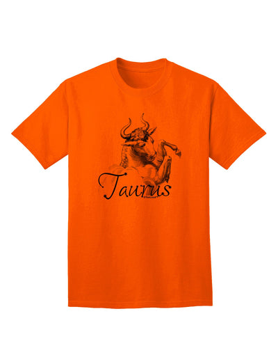 Taurus Illustration Adult T-Shirt-Mens T-Shirt-TooLoud-Orange-Small-Davson Sales