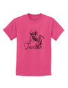 Taurus Illustration Childrens T-Shirt-Childrens T-Shirt-TooLoud-Sangria-X-Small-Davson Sales