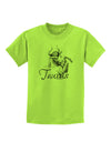 Taurus Illustration Childrens T-Shirt-Childrens T-Shirt-TooLoud-Lime-Green-X-Small-Davson Sales