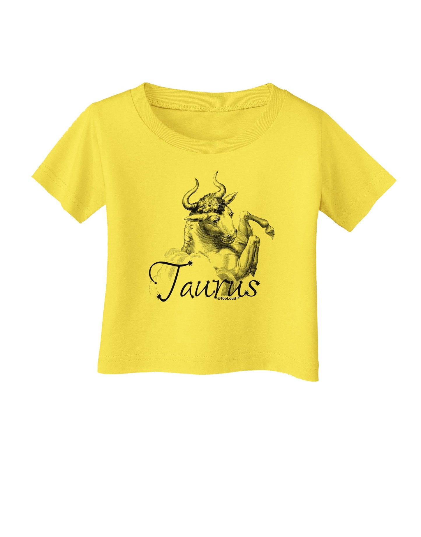 Taurus Illustration Infant T-Shirt-Infant T-Shirt-TooLoud-Yellow-06-Months-Davson Sales